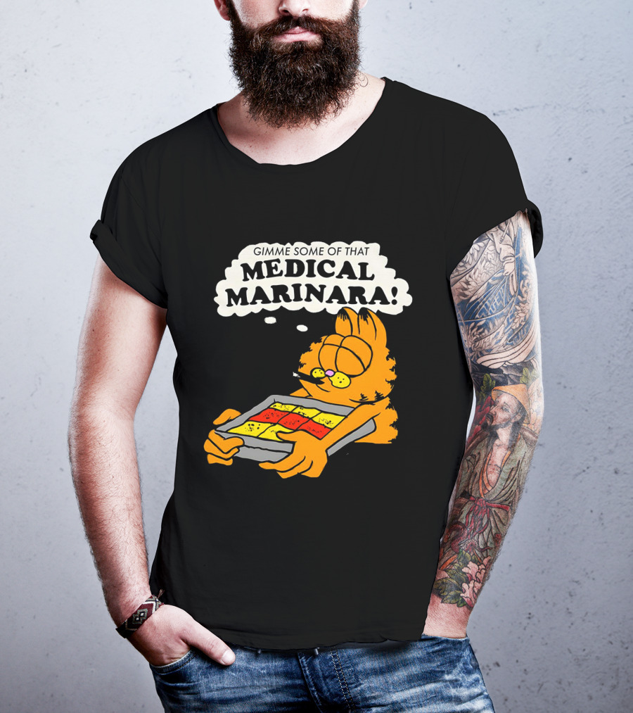 Garfield Gimme Some Of That Medical Marinara With Lasagna T-Shirt