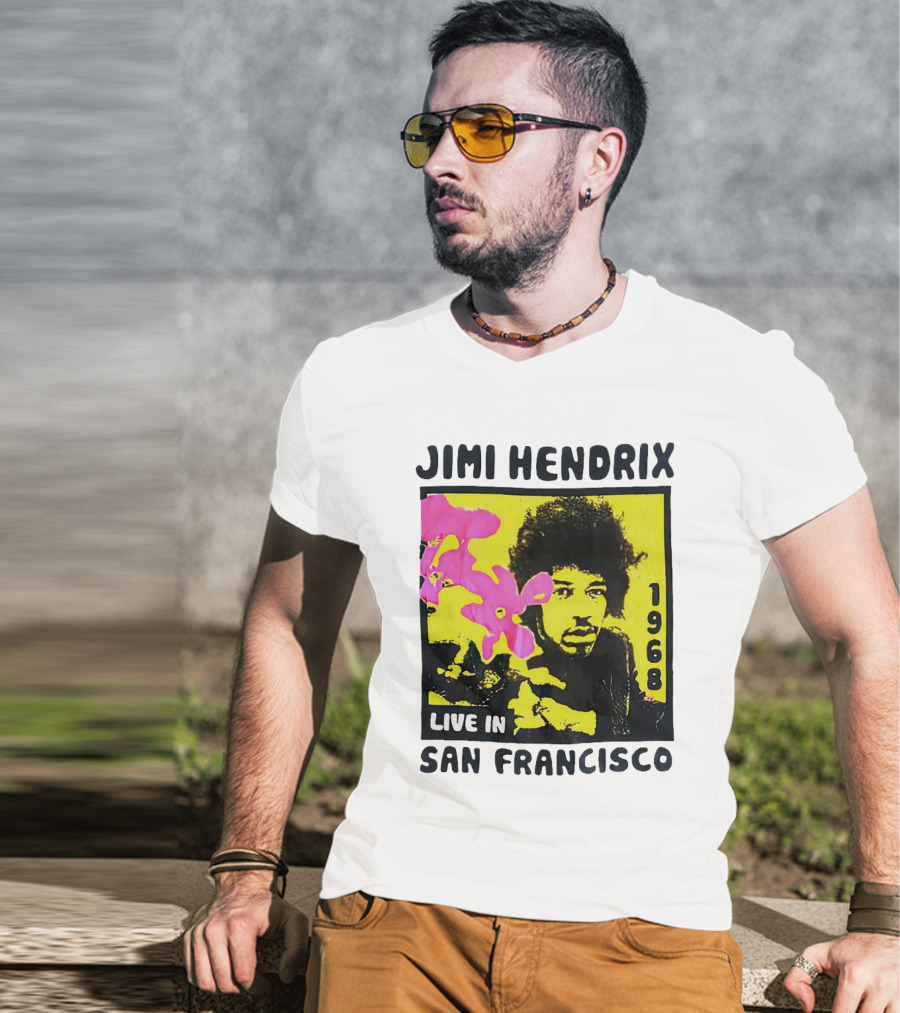 Jimi Hendrix Live In San Francisco 1968 T-Shirt