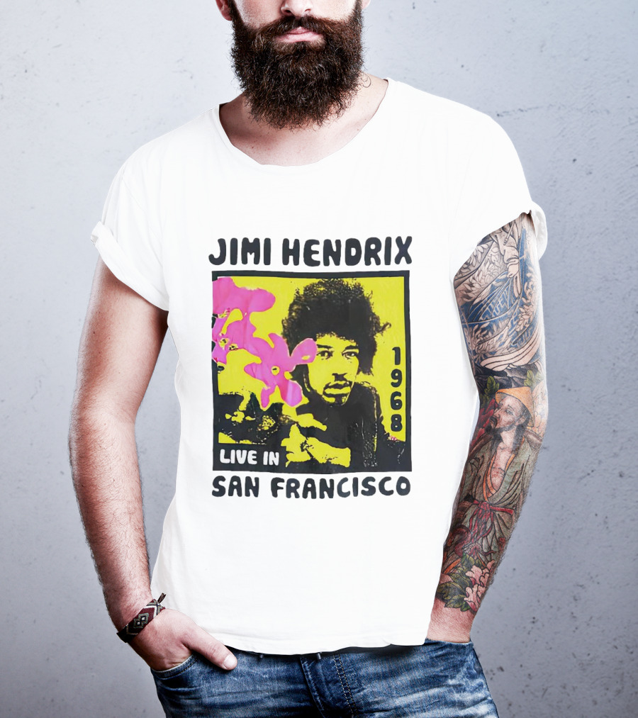 Jimi Hendrix Live In San Francisco 1968 T-Shirt