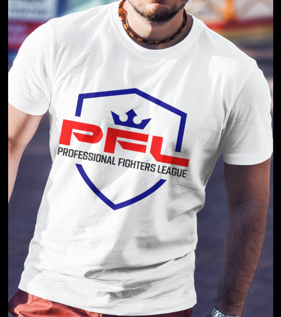 PFL Professional Fighters League Crest With Crown Emblem T-Shirt