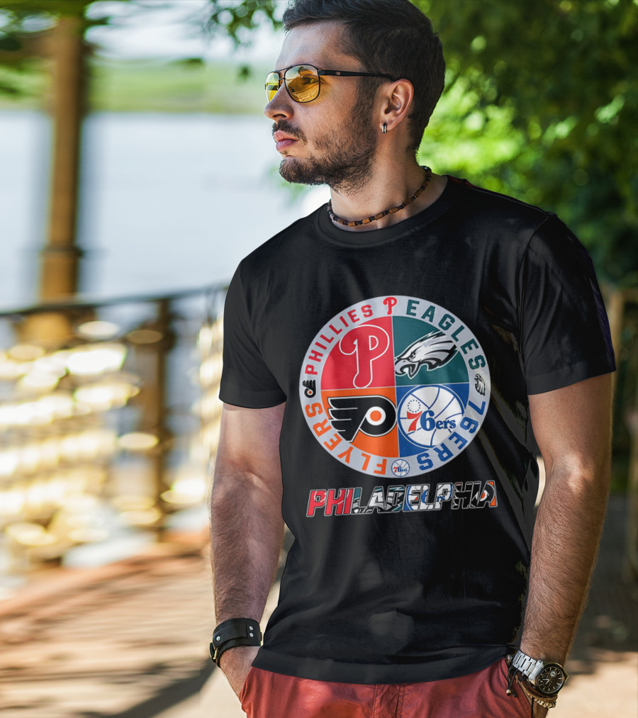 PHILADELPHIA Phillies Eagles 76ers Flyers T-Shirt