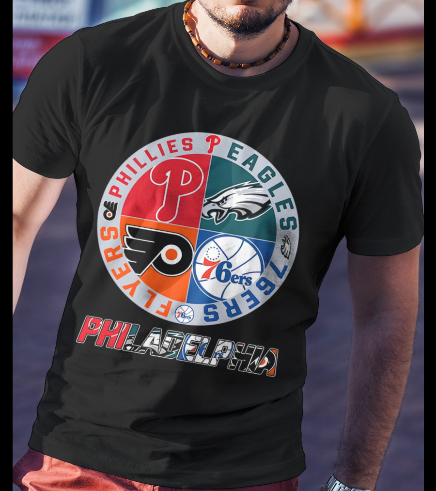 PHILADELPHIA Phillies Eagles 76ers Flyers T-Shirt