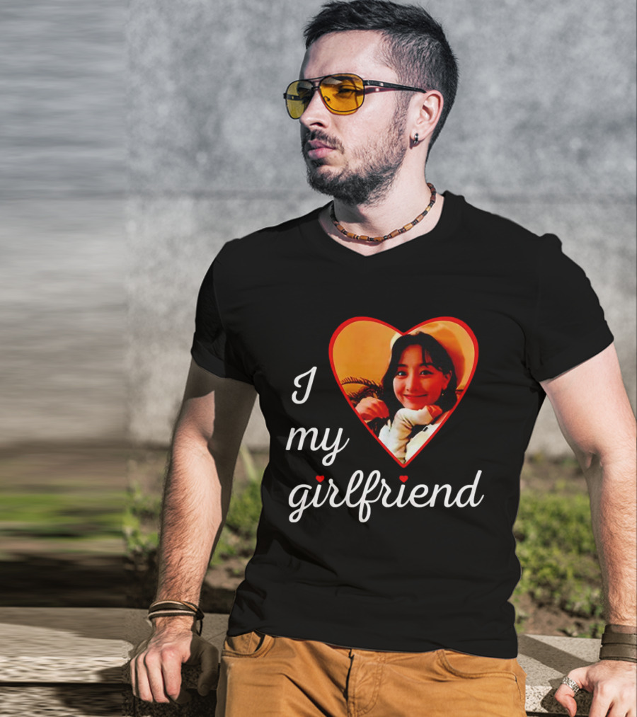 I Love My Girlfriend Jihyo Heart Photo T-Shirt