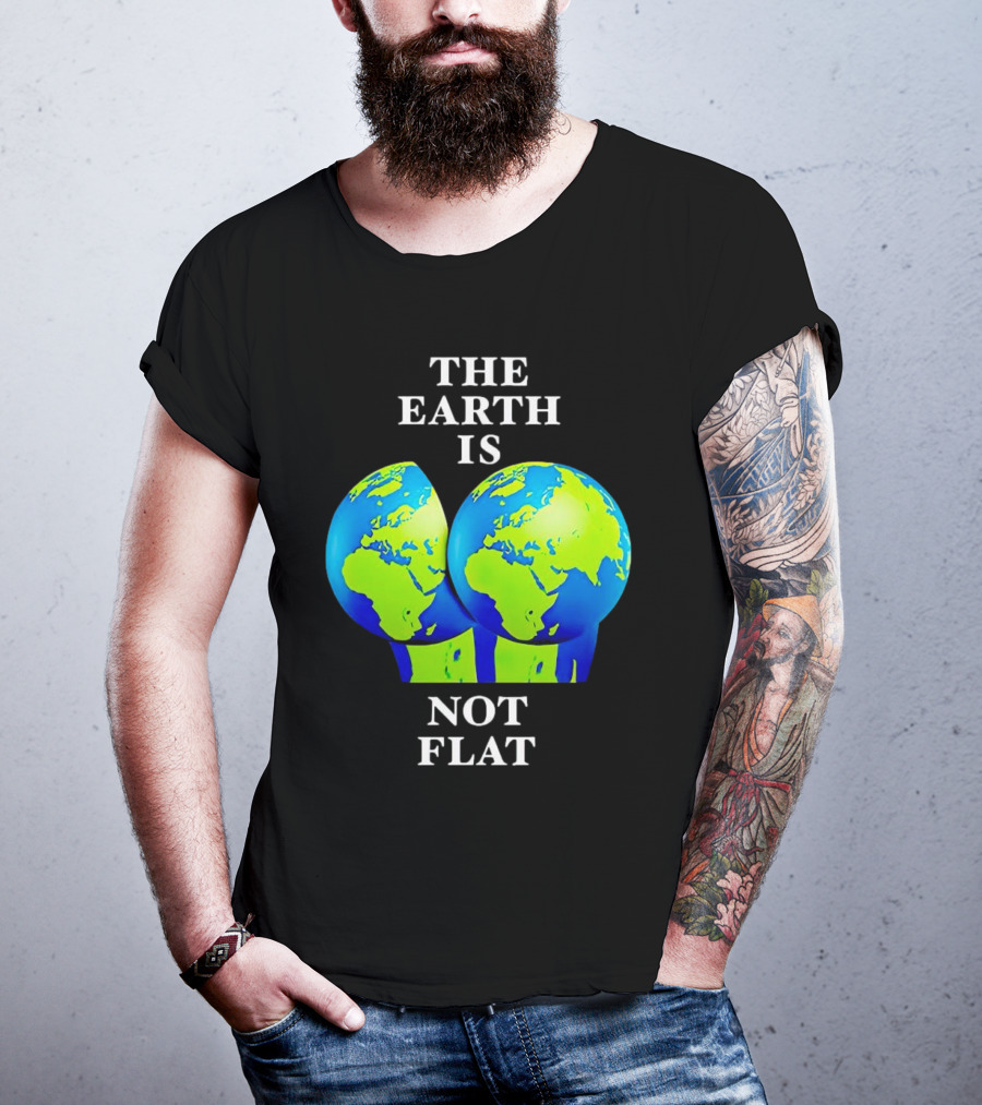 The Earth Is Not Flat Double Globe Visual T-Shirt