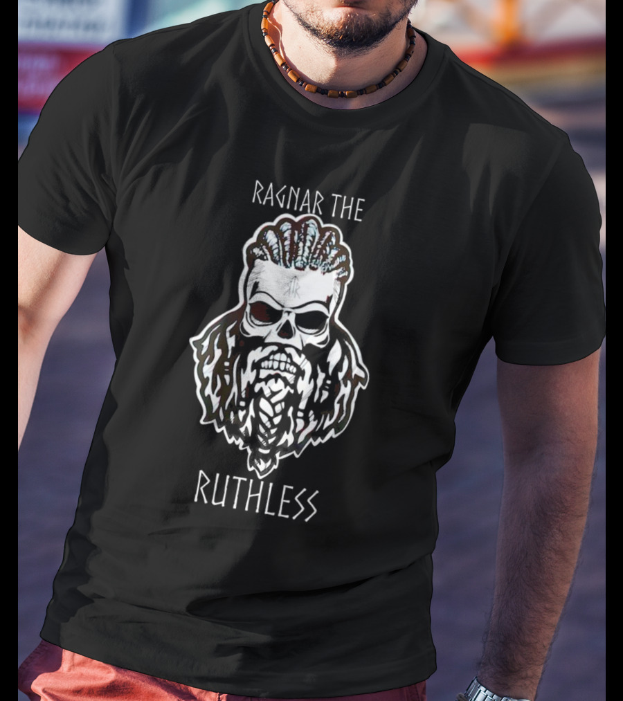 Ragnar The Ruthless Viking Skull Warrior T-Shirt