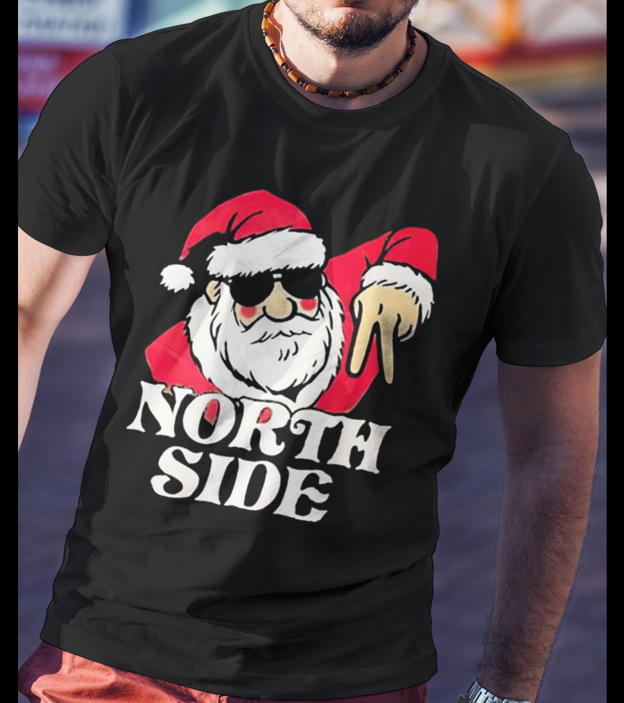 Santa Claus North Side Christmas Holiday T-Shirt