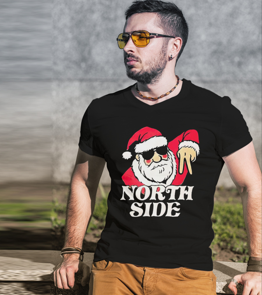 Santa Claus North Side Christmas Holiday T-Shirt