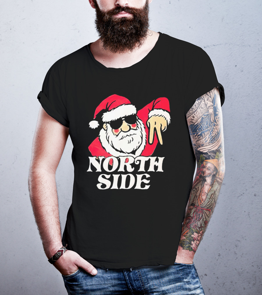 Santa Claus North Side Christmas Holiday T-Shirt