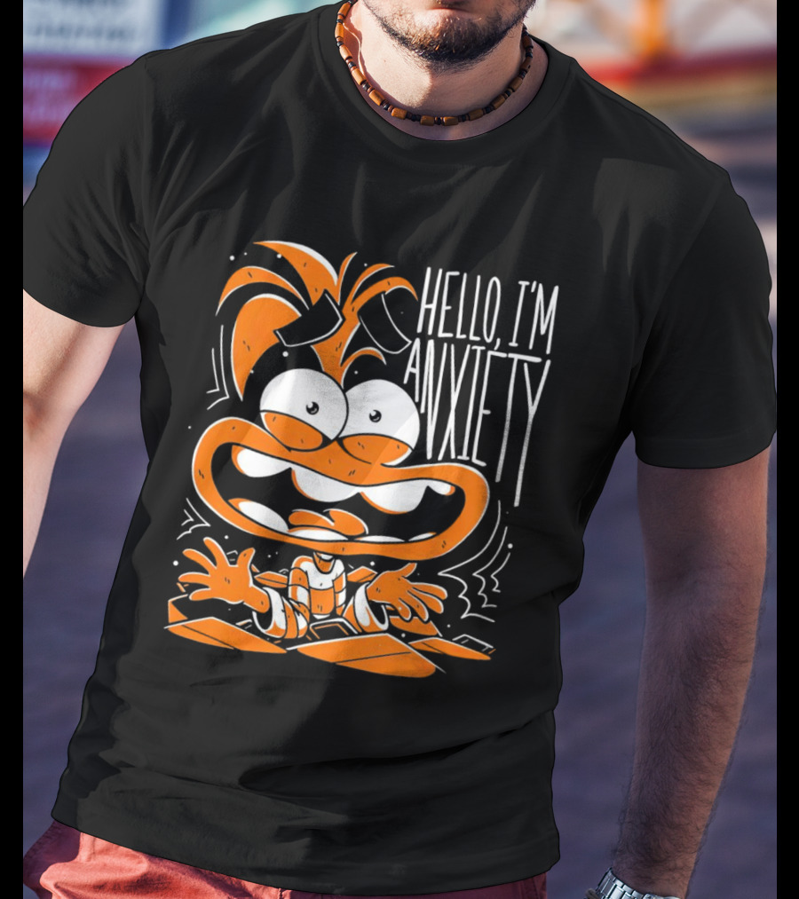 Hello I'm Anxiety Character Comic Visual T-Shirt