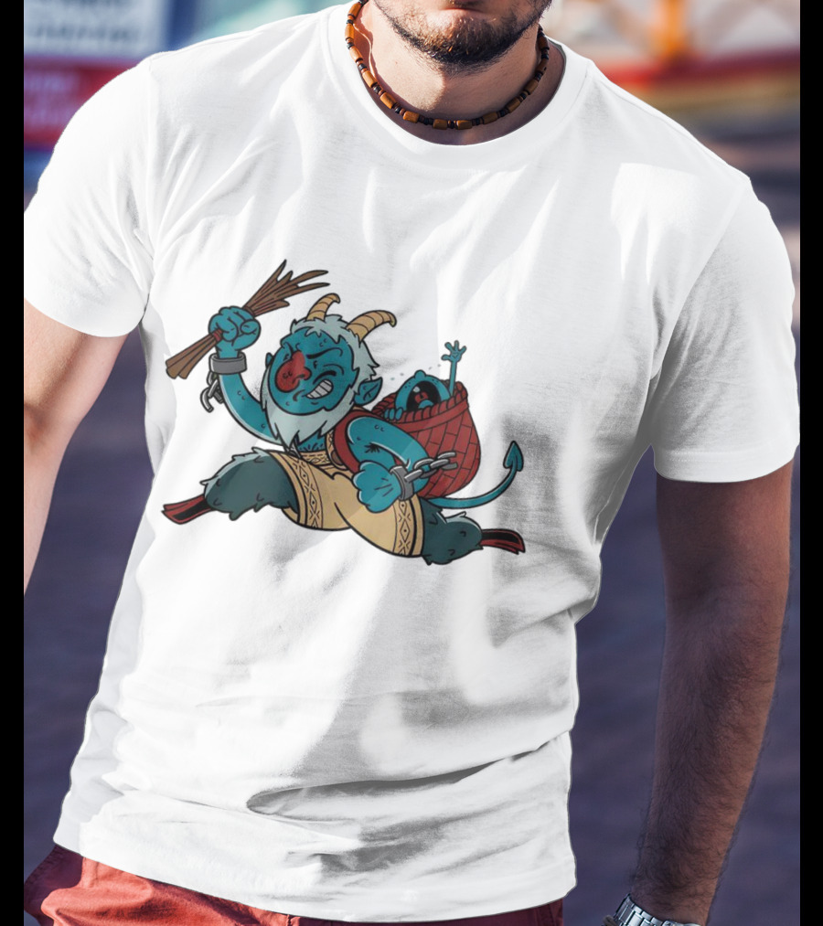 Krampoly Rich Uncle Pennybags Krampus Mashup Character T-Shirt