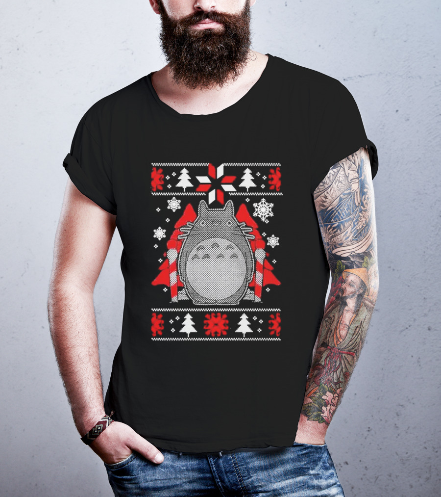My Neighbor Totoro Studio Ghibli Festive Holiday T-Shirt