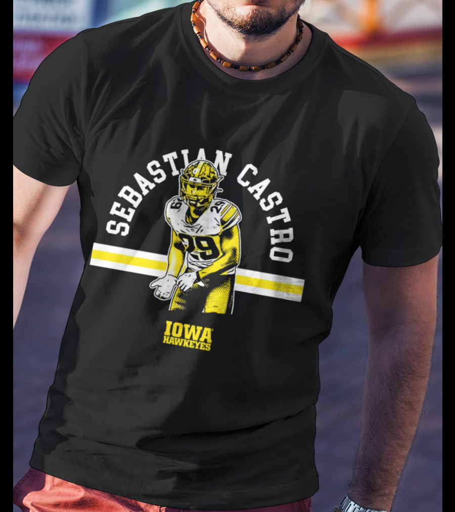 Sebastian Castro Iowa Hawkeyes Football Player T-Shirt