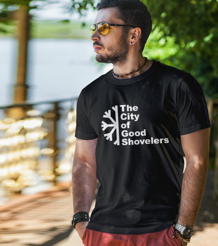 The City Of Good Shovelers Snowflakes T-Shirt