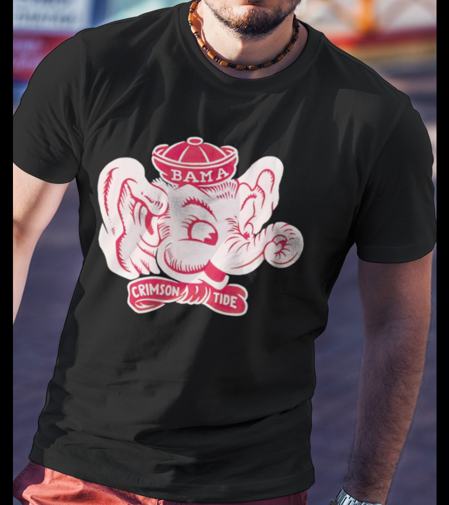 Bama Crimson Tide Elephant Mascot Football T-Shirt