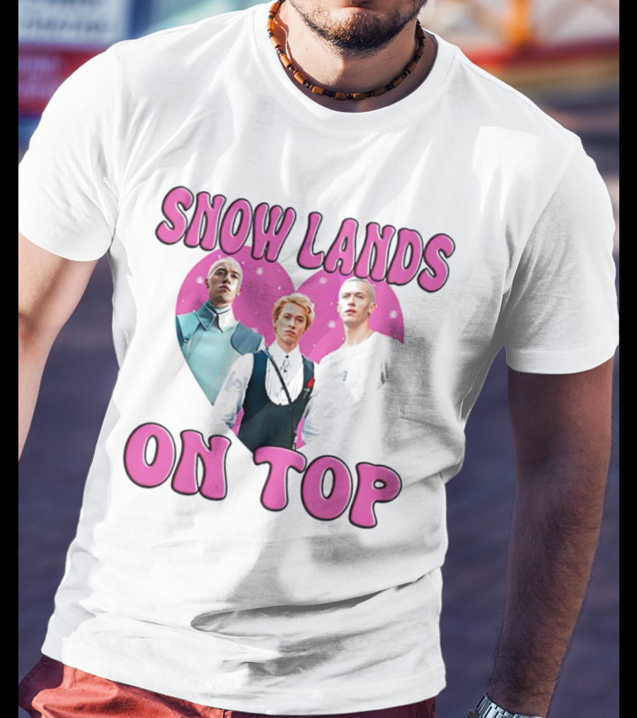Snow Lands On Top Pink Heart Trio T-Shirt