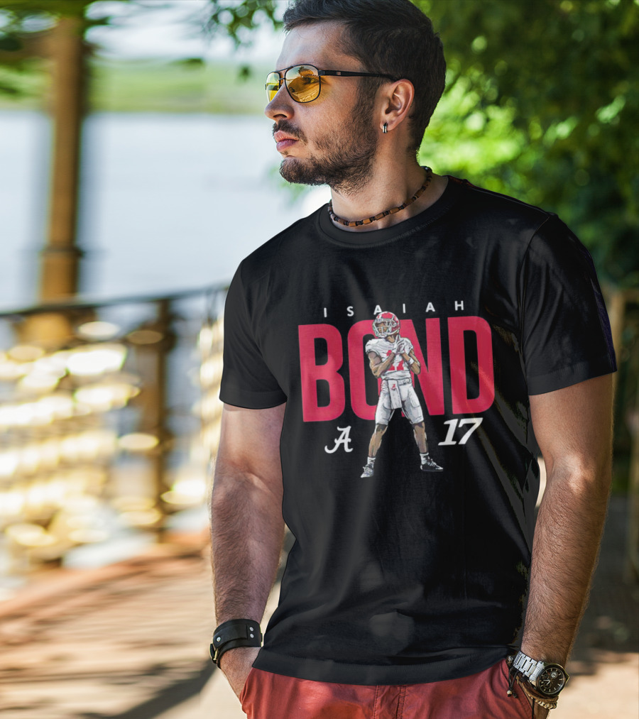 Alabama Crimson Tide Football Isaiah Bond 17 Player T-Shirt