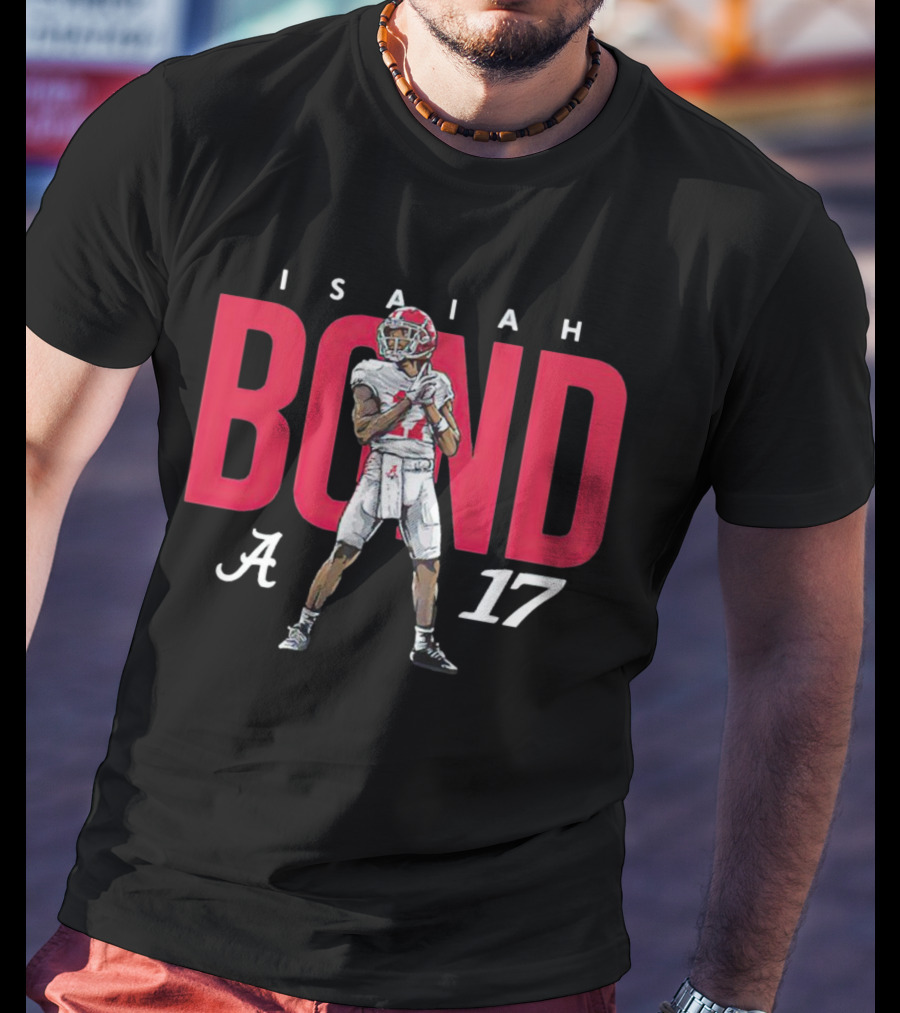 Alabama Crimson Tide Football Isaiah Bond 17 Player T-Shirt