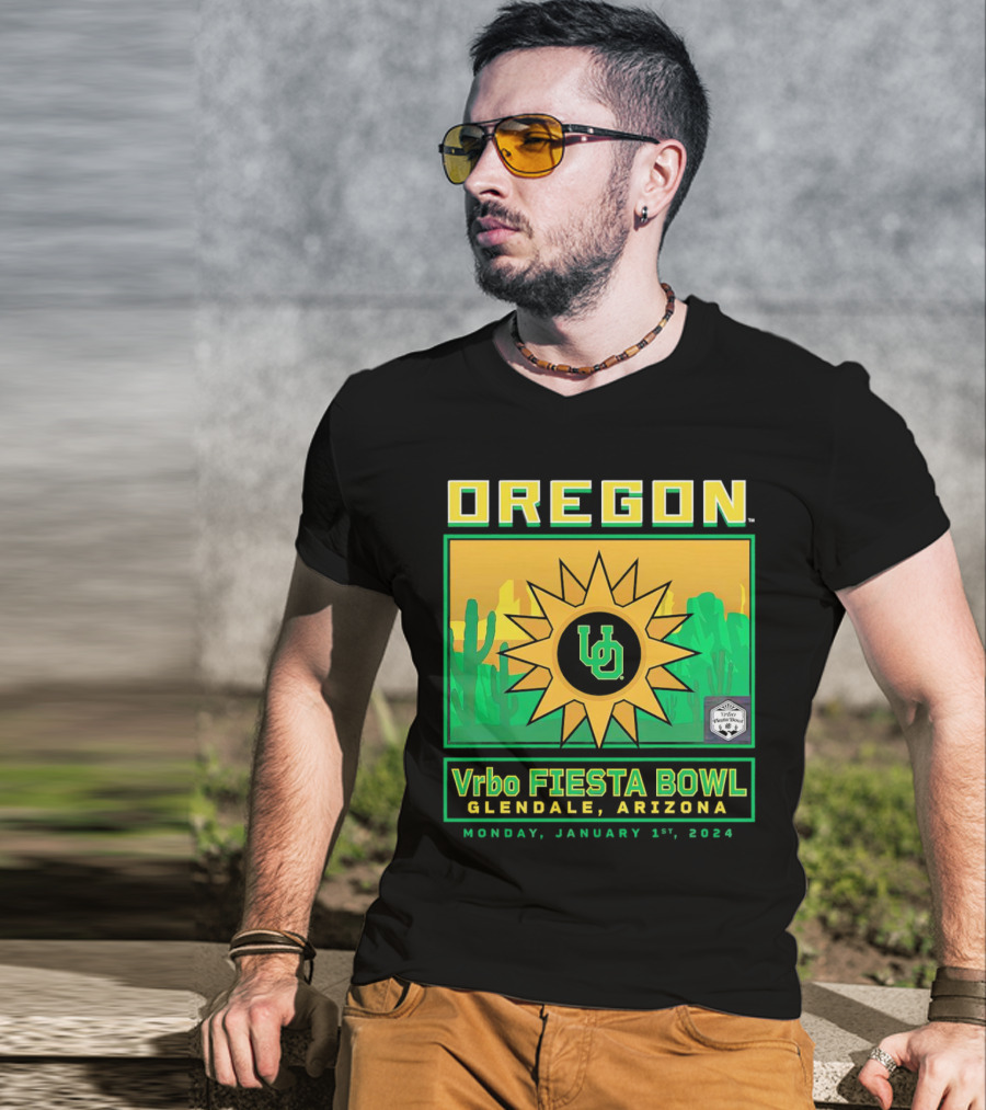 Oregon Ducks Vrbo Fiesta Bowl Glendale Arizona January 1st T-Shirt