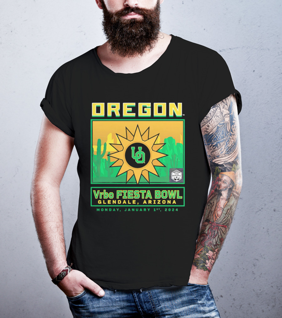 Oregon Ducks Vrbo Fiesta Bowl Glendale Arizona January 1st T-Shirt