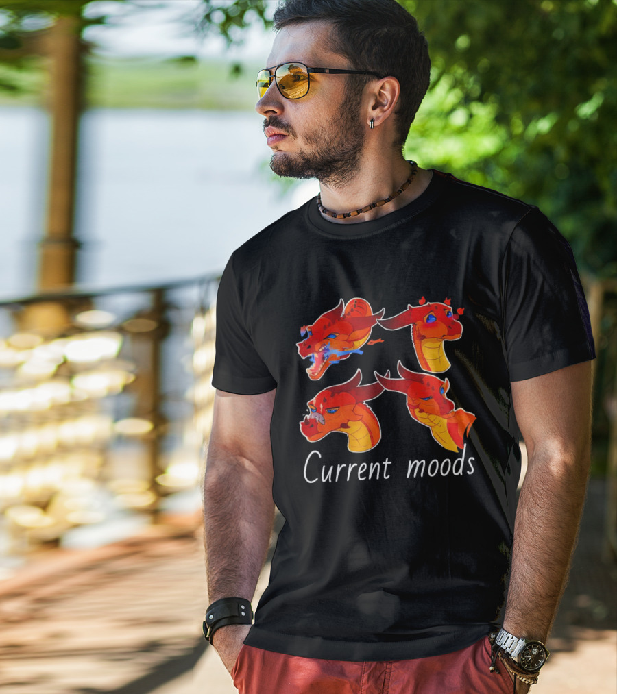 Current Moods Dragon Expressions Angry Happy Love Grumpy T-Shirt