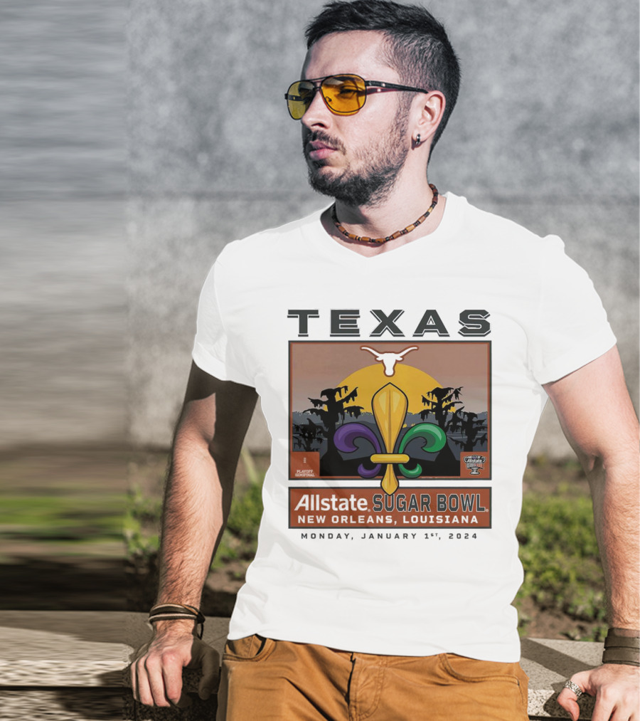 Texas Longhorns Allstate Sugar Bowl New Orleans January 1, T-Shirt
