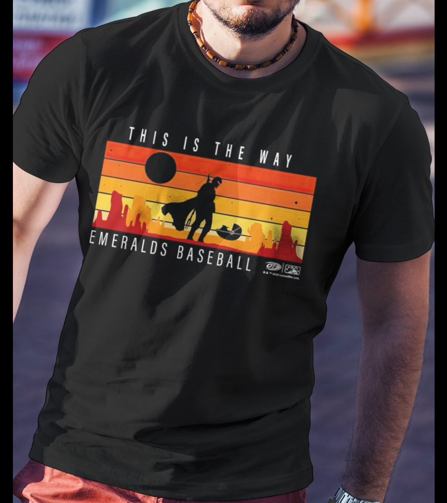 This Is The Way Eugene Emeralds Baseball Star Wars Mandalorian Sunset Scene T-Shirt