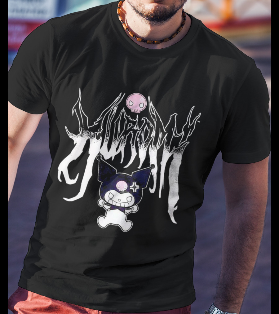 Kuromi Angry Metal Sanrio Skull Punk T-Shirt