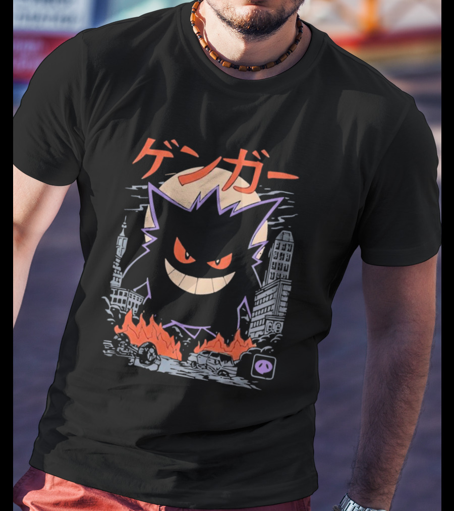Gengar Urban Cityscape Destruction T-Shirt