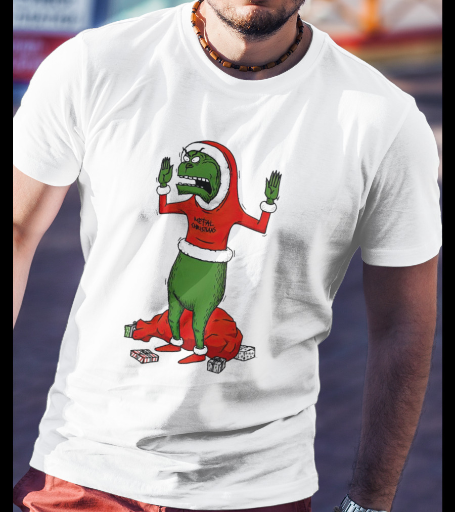 Grinch Cornholio Metal Christmas How The Grinch Stole Christmas T-Shirt
