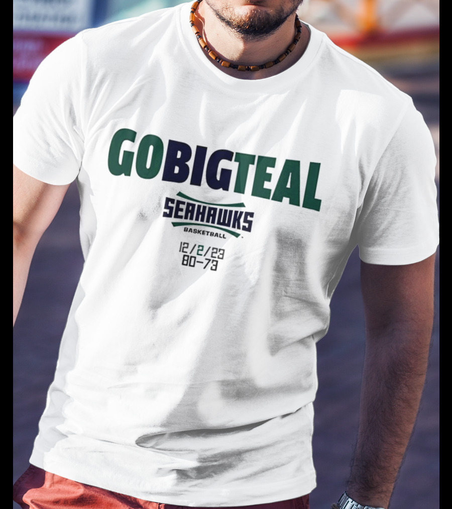 GOBIGTEAL Seattle Seahawks Basketball 12/8/23 Score 80-73 T-Shirt