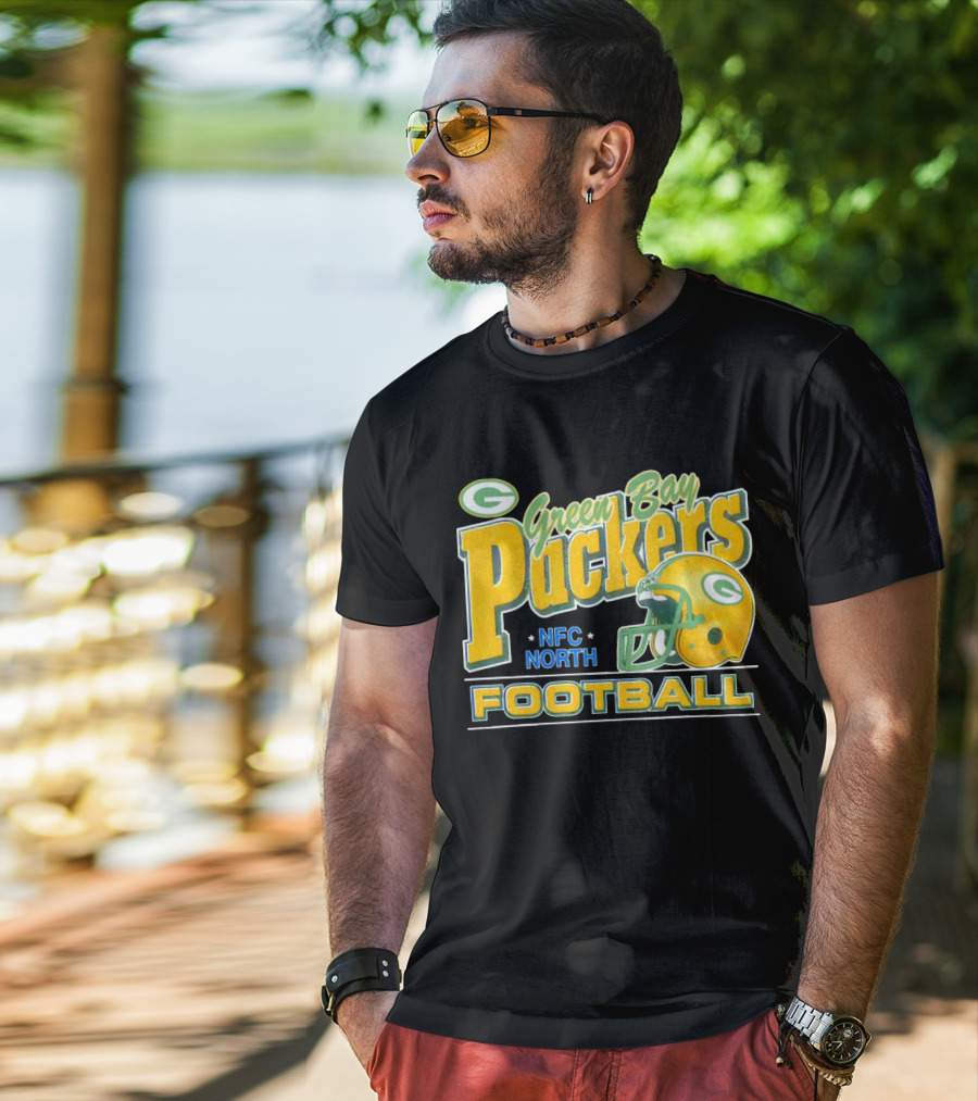 Green Bay Packers Football NFC North Helmet T-Shirt