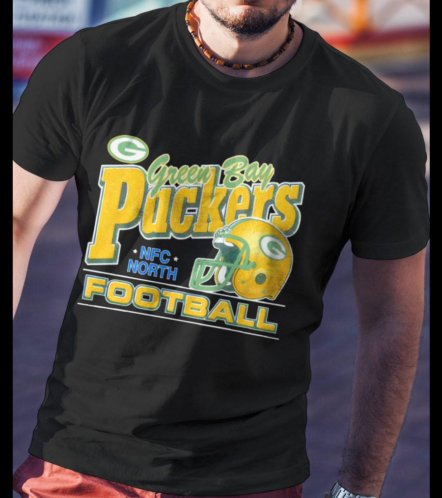 Green Bay Packers Football NFC North Helmet T-Shirt