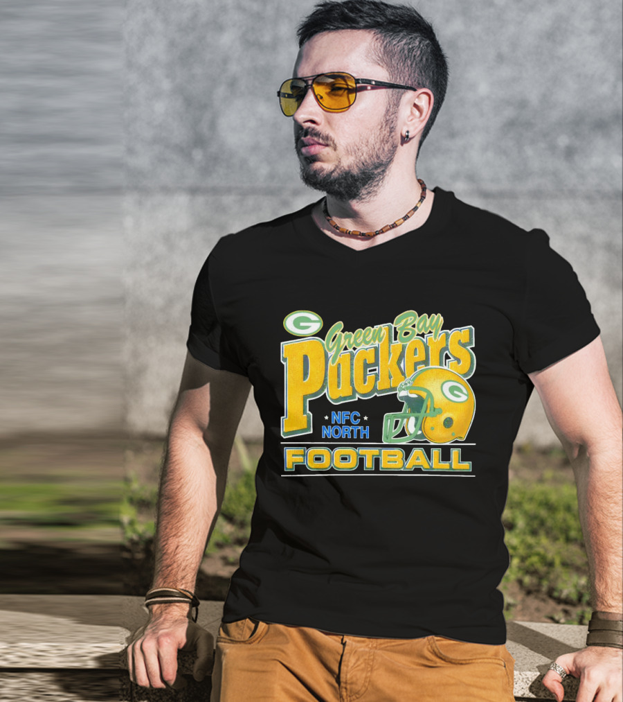 Green Bay Packers Football NFC North Helmet T-Shirt