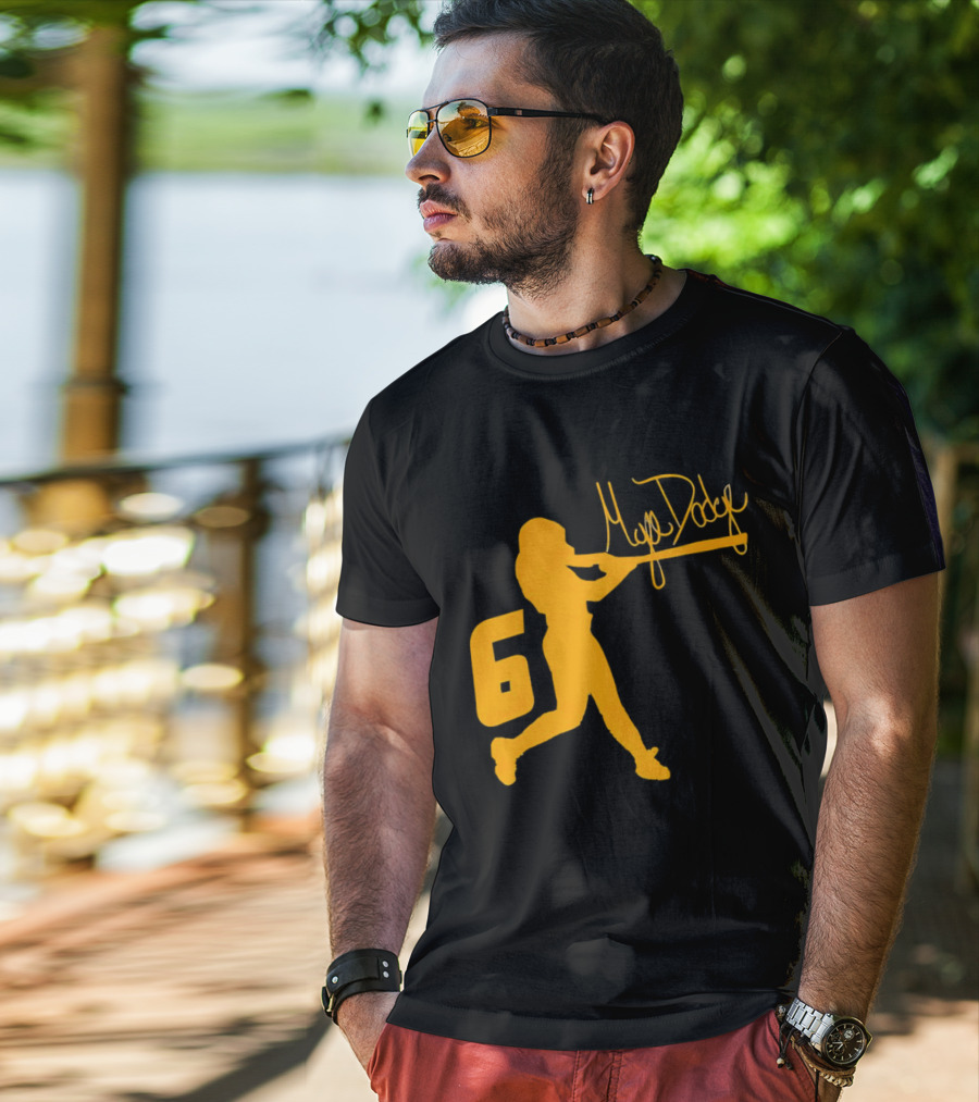 Mya Dodge Missouri Tigers Softball Signature Player Silhouette Number 6 T-Shirt