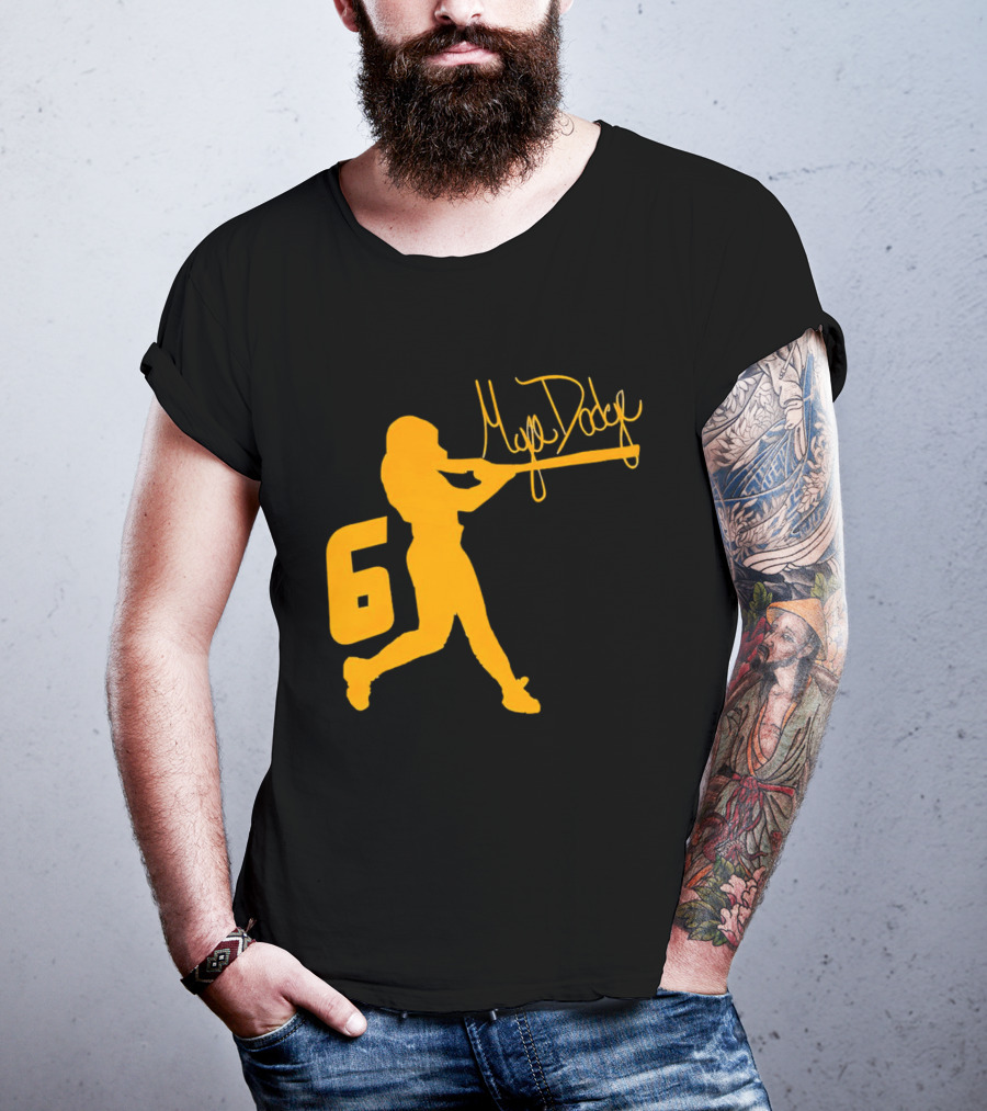 Mya Dodge Missouri Tigers Softball Signature Player Silhouette Number 6 T-Shirt