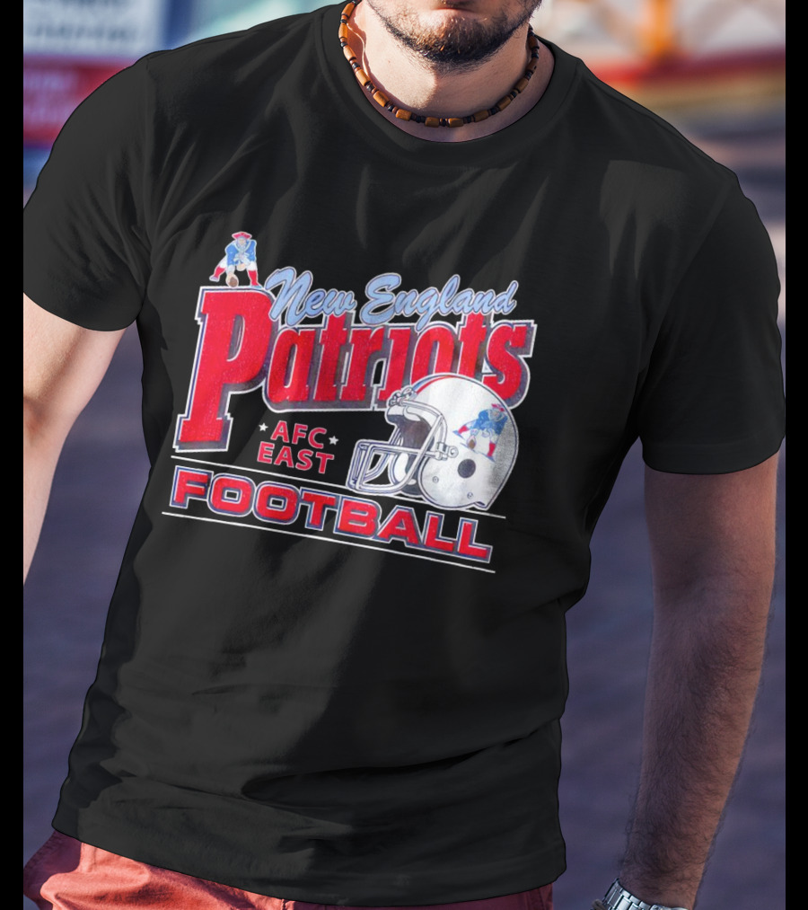New England Patriots AFC East Football Helmet T-Shirt