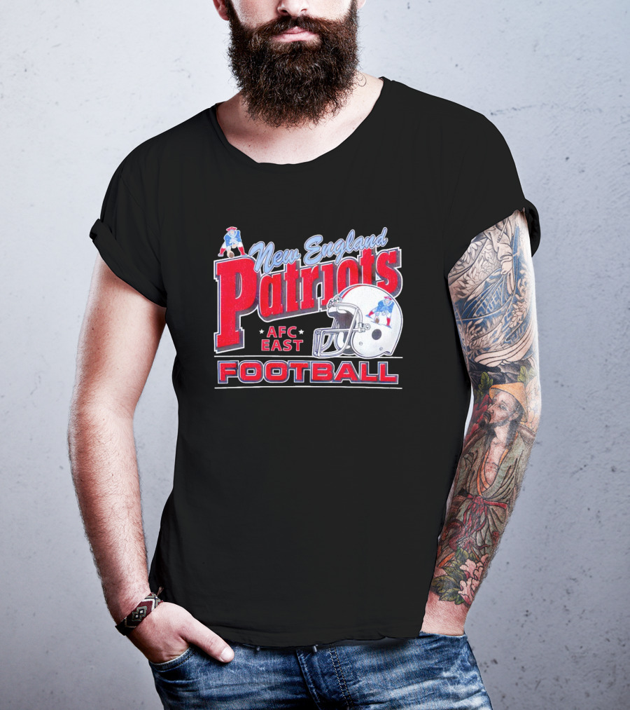New England Patriots AFC East Football Helmet T-Shirt