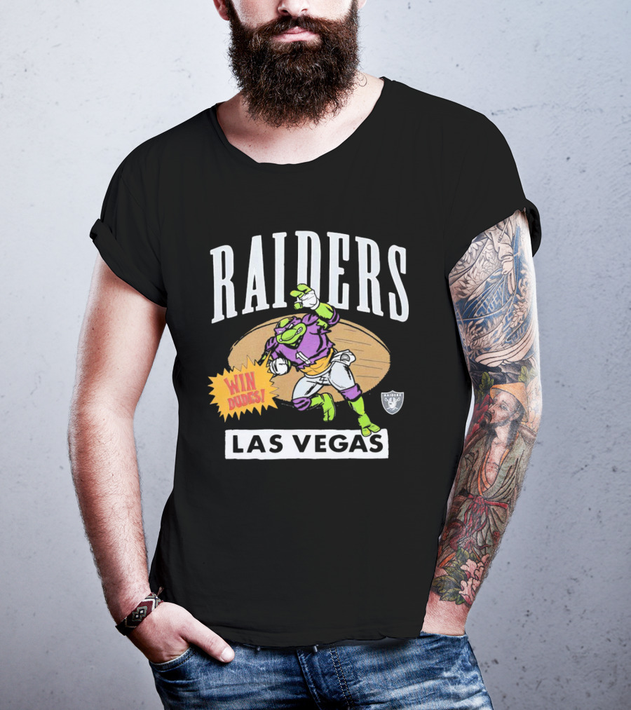 Raiders Las Vegas Win Dudes Donatello Football T-Shirt