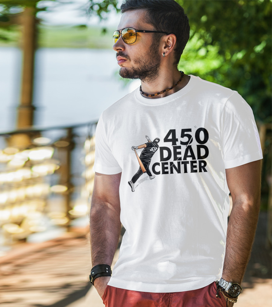 450 Dead Center Baseball Player Swinging T-Shirt