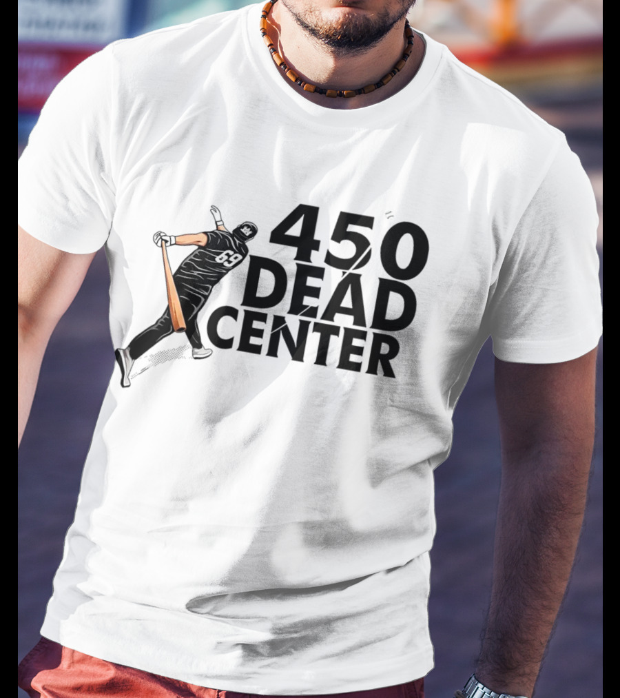 450 Dead Center Baseball Player Swinging T-Shirt