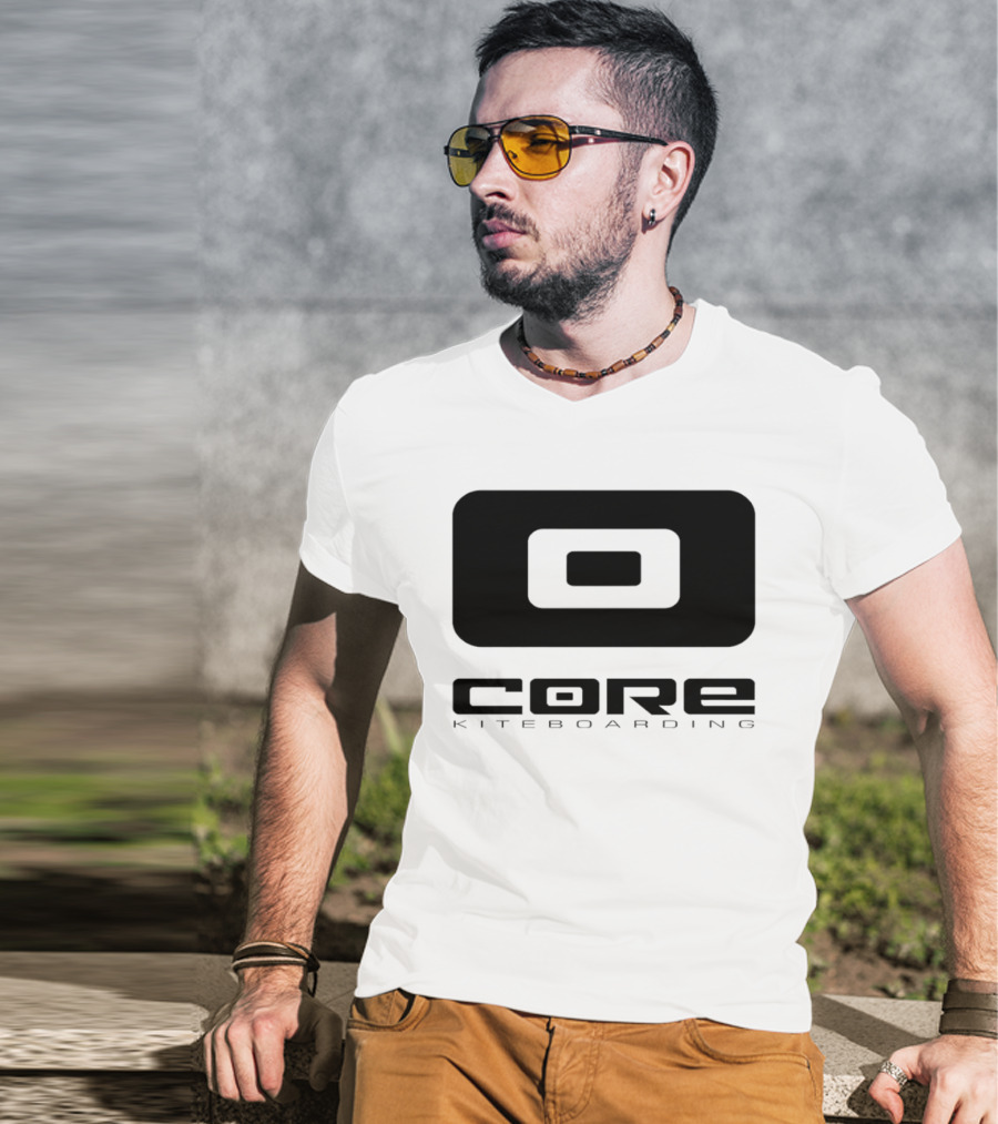 Core Kiteboarding Logo Icon With Bold Black Typography T-Shirt