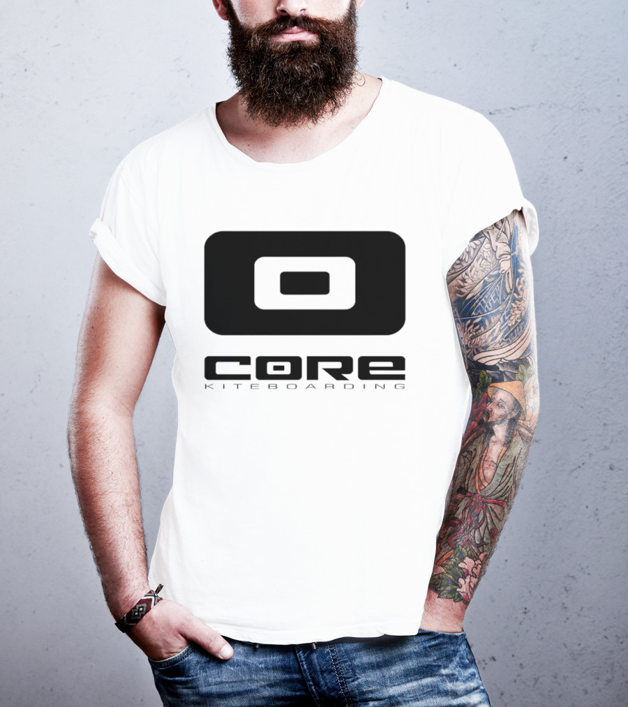 Core Kiteboarding Logo Icon With Bold Black Typography T-Shirt