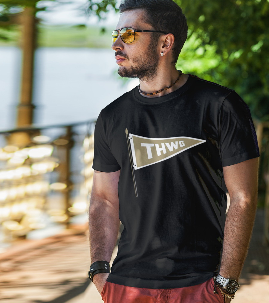 Georgia Tech THWG Gold Pennant Flag T-Shirt