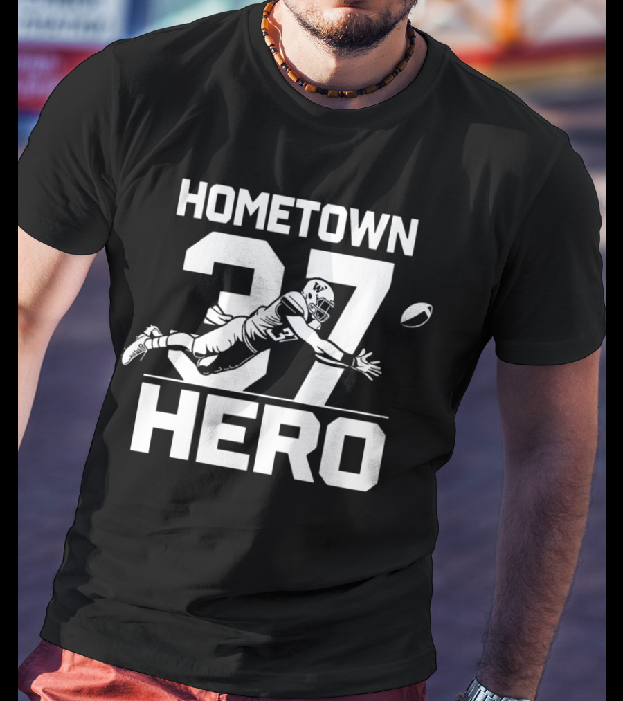 Hometown Hero 37 Jack Westover Football Player T-Shirt