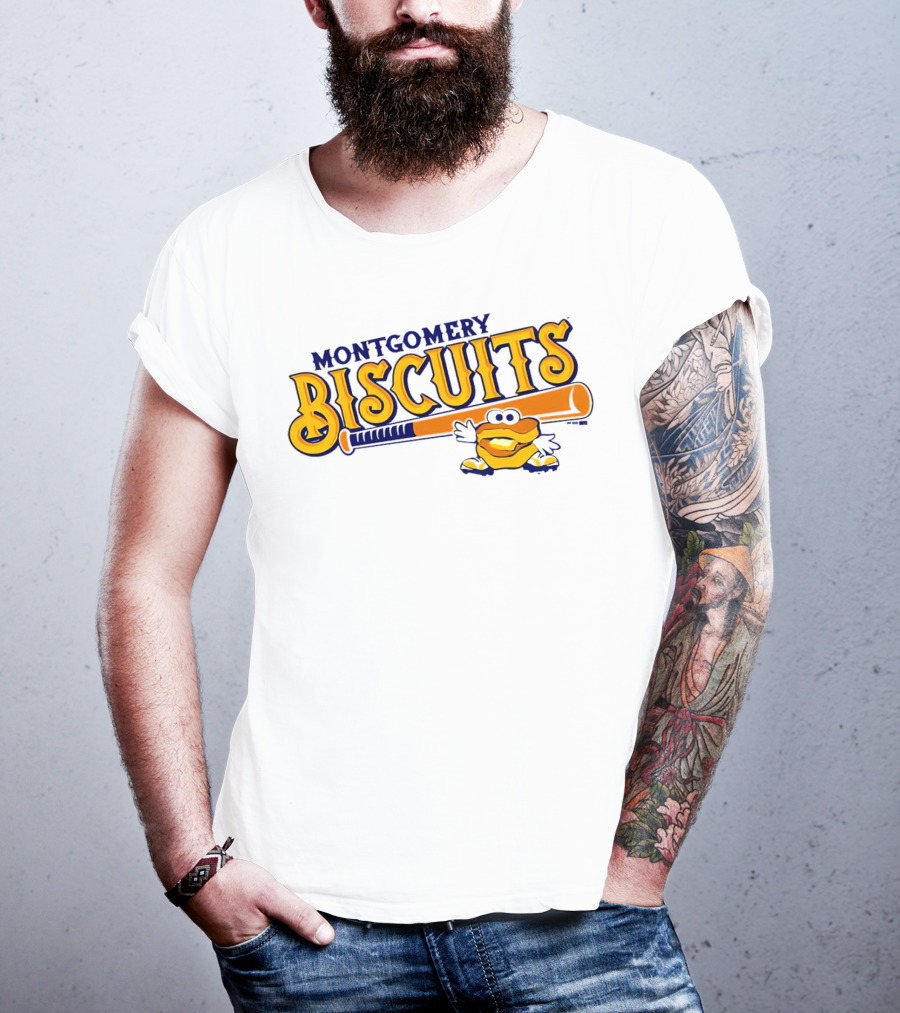 Montgomery Biscuits Biscuits Baseball Bat Biscuits Mascot T-Shirt