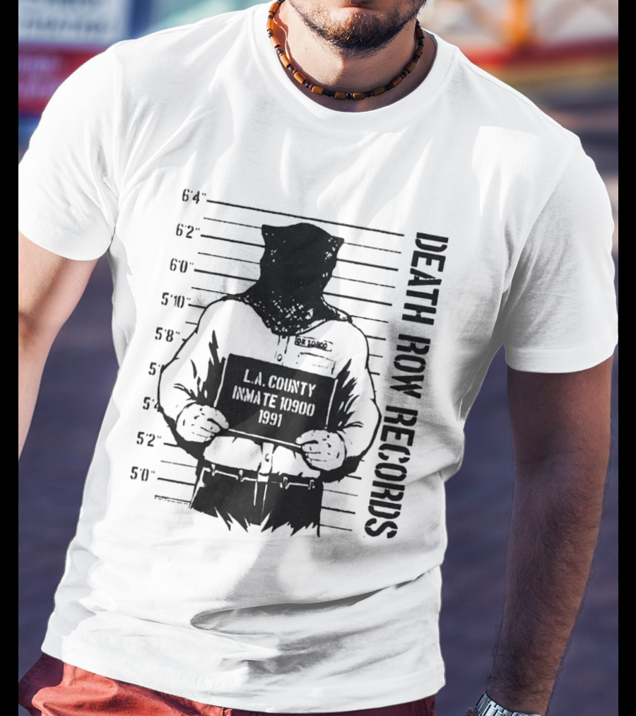 Death Row Records LA County Inmate 1990 1991 T-Shirt