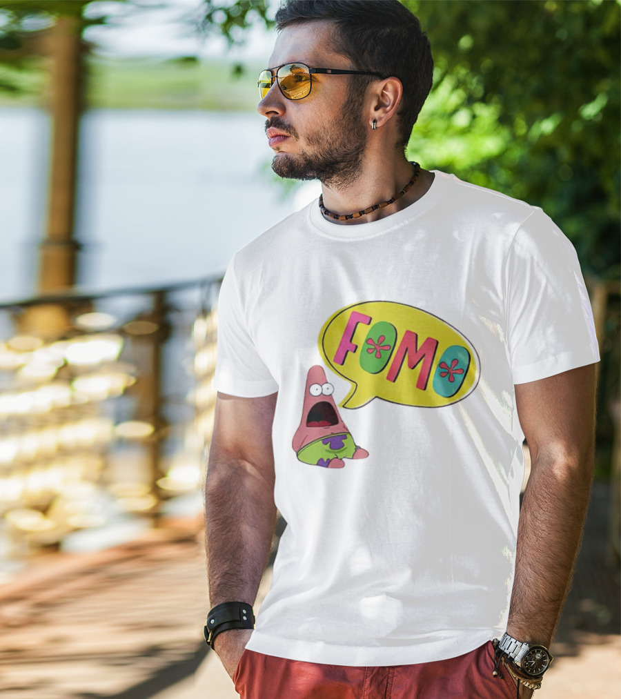 FOMO Surprised Patrick Face Meme Bubble T-Shirt