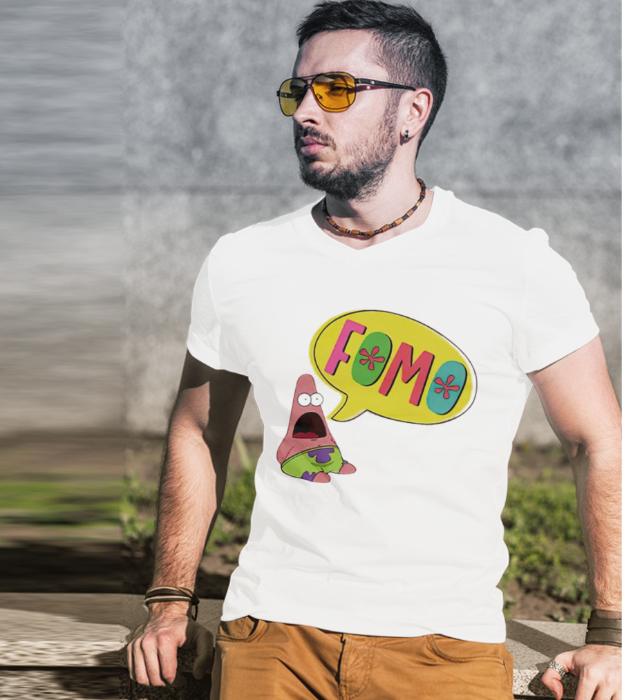 FOMO Surprised Patrick Face Meme Bubble T-Shirt