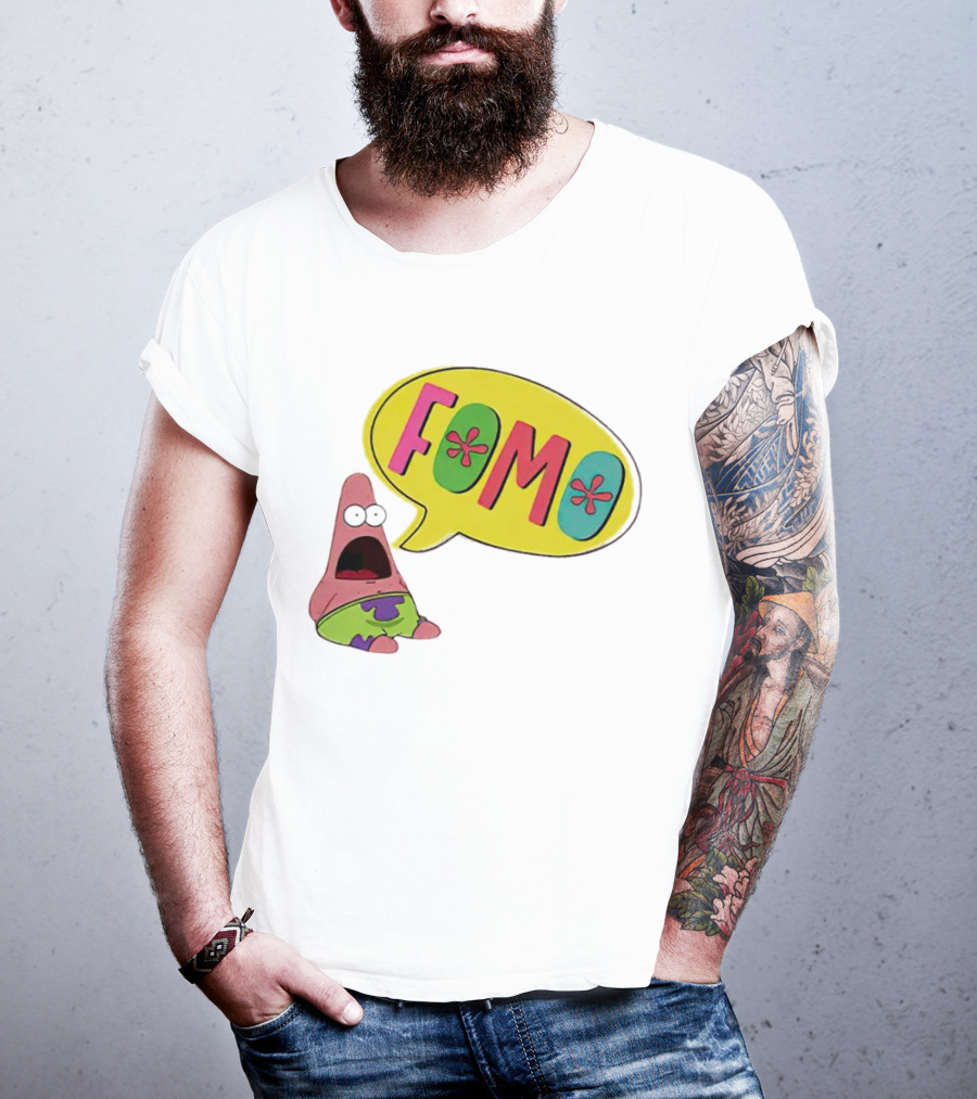 FOMO Surprised Patrick Face Meme Bubble T-Shirt