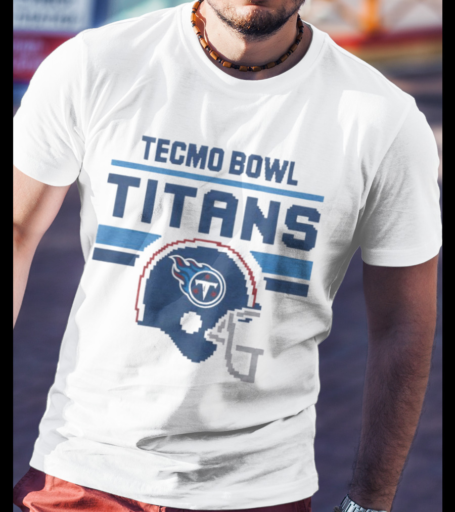 Tecmo Bowl Titans Retro Tennessee Titans Helmet T-Shirt
